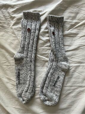 Birkenstock grey knit socks